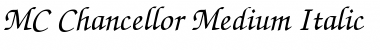 Download MC Chancellor Medium Italic Font