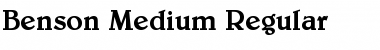 Download Benson-Medium Regular Font Title Preview