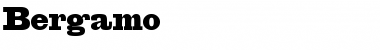 Download Bergamo Regular Font Title Preview