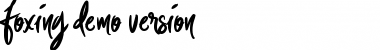 Download Foxing DEMO Regular Font Title Preview