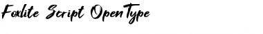 Download Foxlite Script Regular Font Title Preview