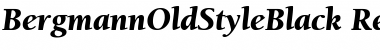 Download BergmannOldStyleBlack RegularItalic Font Title Preview