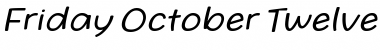 Download Friday October Twelve Italic Font Title Preview