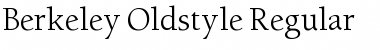 Download Berkeley Oldstyle Regular Font Title Preview