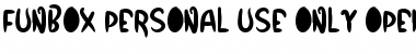Download Funbox - Personal Use Only Regular Font Title Preview