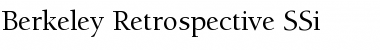 Download Berkeley Retrospective SSi Regular Font Title Preview