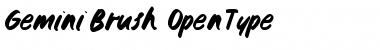 Download Gemini Brush Regular Font Title Preview