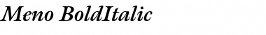 Download Meno ItalicBold Font