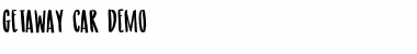 Download Getaway Car DEMO Regular Font Title Preview