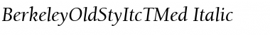 Download BerkeleyOldStyItcTMed Italic Font Title Preview