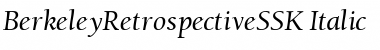 Download BerkeleyRetrospectiveSSK Italic Font Title Preview