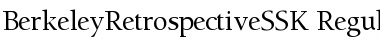 Download BerkeleyRetrospectiveSSK Regular Font Title Preview