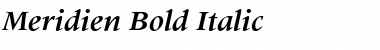 Download Meridien BoldItalic Font Title Preview