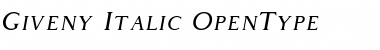 Download Giveny Free Italic Font Title Preview