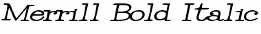 Download Merrill Bold Italic Font