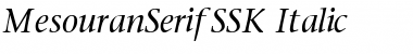 Download MesouranSerifSSK Italic Font Title Preview