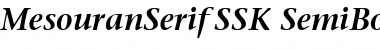 Download MesouranSerifSSK SemiBoldItalic Font Title Preview