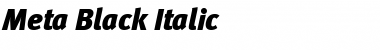 Download Meta Black Italic Font