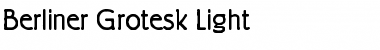 Download Berliner Grotesk Regular Font Title Preview
