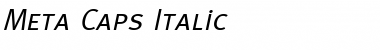 Download Meta Caps Italic Font