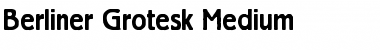 Download Berliner Grotesk Regular Font Title Preview