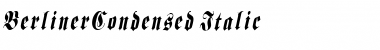 Download BerlinerCondensed Italic Font Title Preview