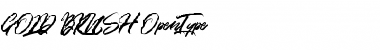 Download Gold Brush Regular Font Title Preview