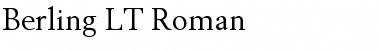 Download Berling LT Roman Regular Font Title Preview