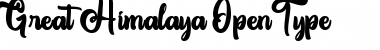 Download Great Himalaya Regular Font Title Preview