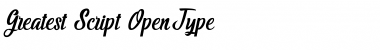 Download Greatest Script Regular Font Title Preview
