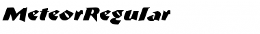 Download MeteorRegular Regular Font Title Preview