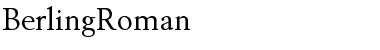 Download BerlingRoman Roman Font Title Preview