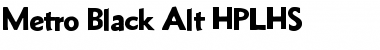 Download Metro Black Alt HPLHS Font Title Preview