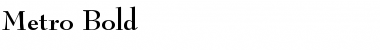 Download Metro Bold Font Title Preview