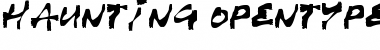 Download Haunting Regular Font Title Preview