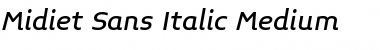 Download Midiet Sans Italic Medium Font