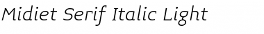 Download Midiet Serif Italic Light Font