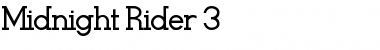 Download Midnight Rider 3 Bold Font
