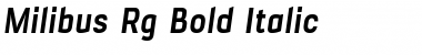 Download Milibus Rg Bold Italic Font
