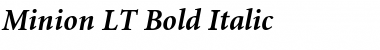 Download Minion LT Bold Italic Font