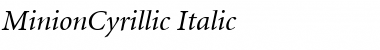 Download MinionCyrillic RomanItalic Font