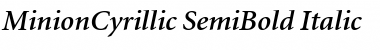 Download MinionCyrillic-SemiBold Semi BoldItalic Font