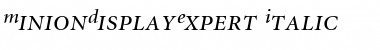 Download MinionDisplayExpert RomanItalic Font