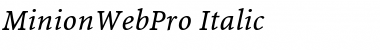 Download Minion Web Pro Italic Font