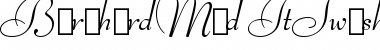Download BernhardMod ItSwash BT Italic Swash Font Title Preview
