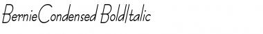 Download BernieCondensed BoldItalic Font Title Preview