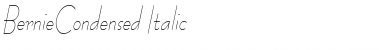 Download BernieCondensed Italic Font Title Preview