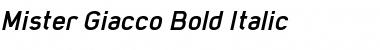 Download Mister Giacco Bold Italic Font