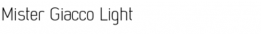 Download Mister Giacco Light Regular Font