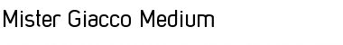 Download Mister Giacco Medium Regular Font